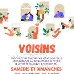 Affiche de l'evenement dialogue des voisins qui a lieu dans la commune de Sain Gilles, à Bruxelles