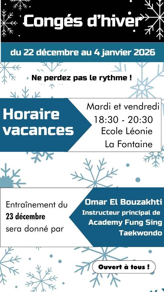 Horaire Vacances d&rsquo;hiver 2025