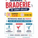 Affiche Braderie de Saint-Gilles 2026 initiation de Taekwondo