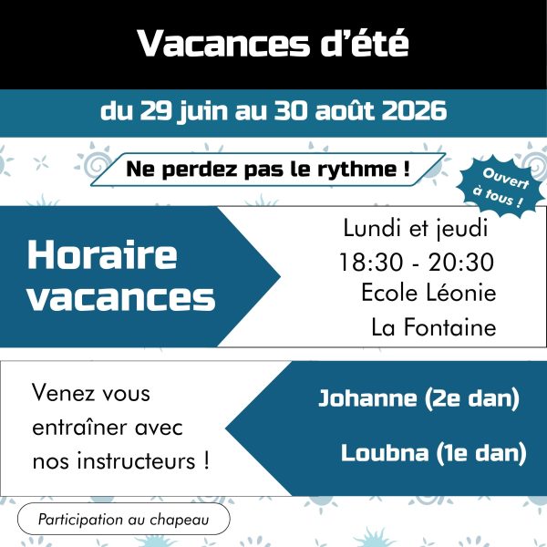 Horaire vacances d'été 2026